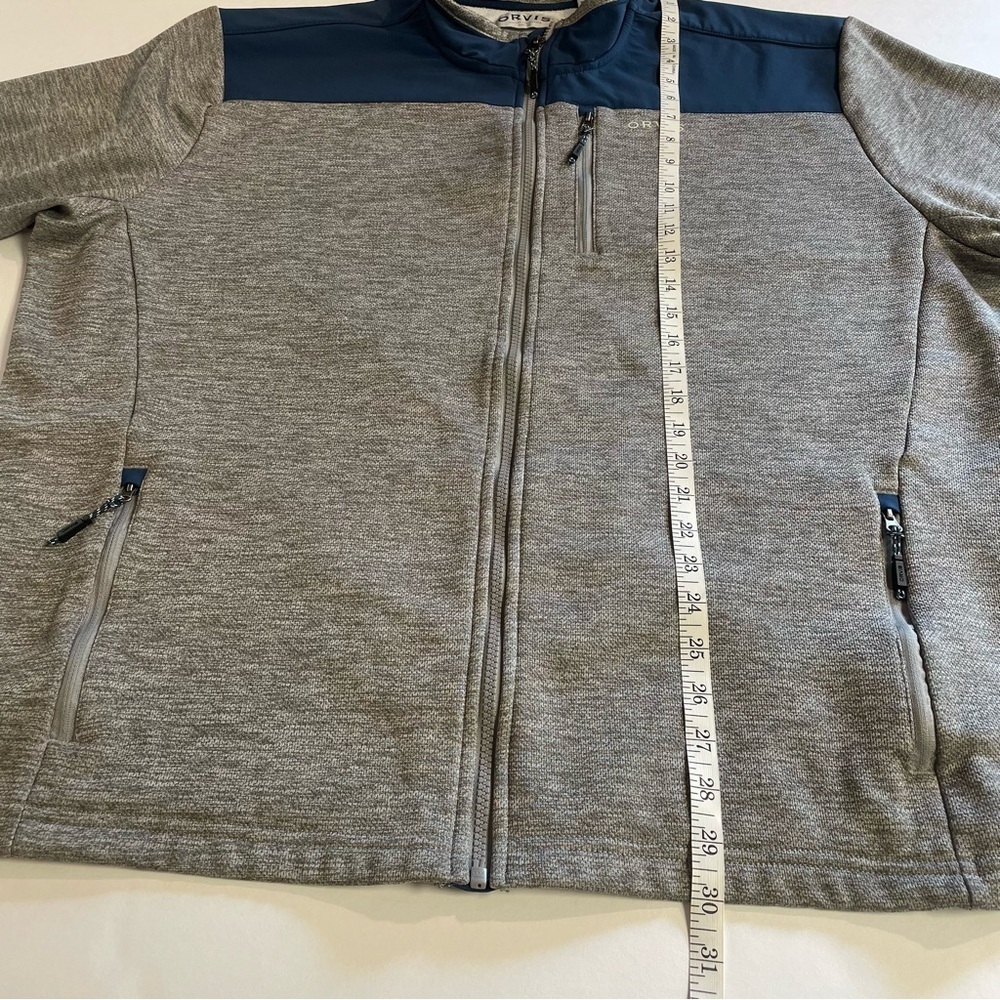 Orvis Men's Full Zip Up Jacket Blue/Heather Gray Size XXL - Picture 15 of 16